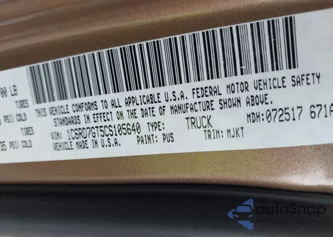 2012 Ram 1500 Slt from USA, damaged, VIN 1C6RD7GT5CS105640